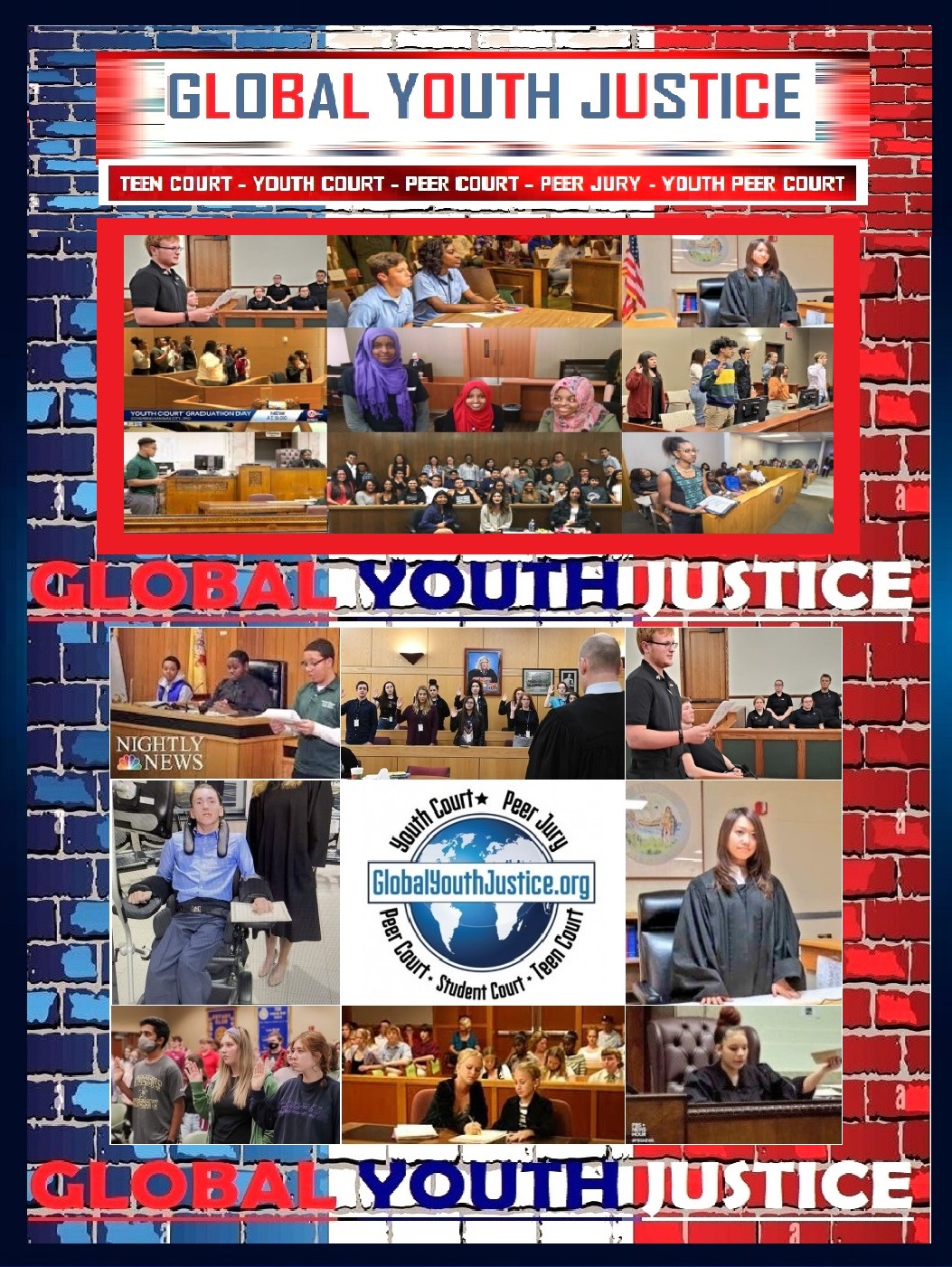 Global Youth Justice, Inc. Website on Teen Court, Youth Court, Peer Court and Peer Jury Diversion Programs.
