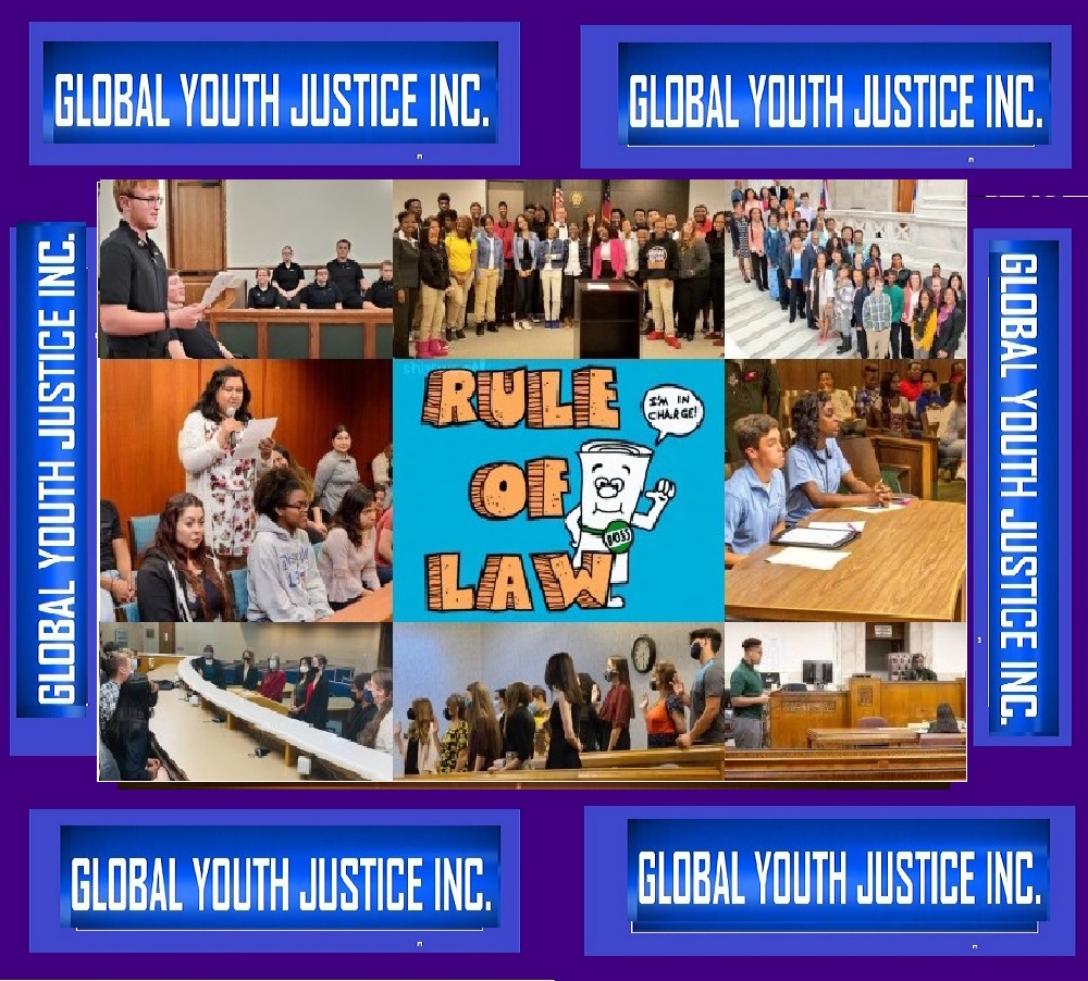 Photos on Global Youth Justice and Juvenile Justice Peer to Peer Diversion Programs.