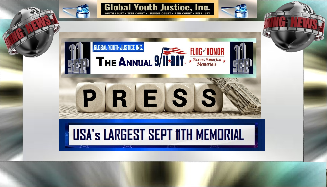 September 11th Memorial - 4th Annual 9/11 Patriot Day Flag of Honor Across America Memorials on 9.11.2024