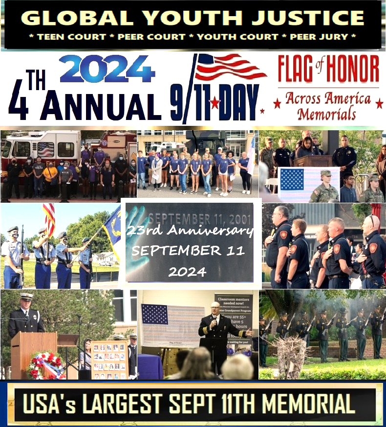 2024 9/11 Patriot Day Flag of Honor Across America Memorials. Never Forget September 11 Patriot Day