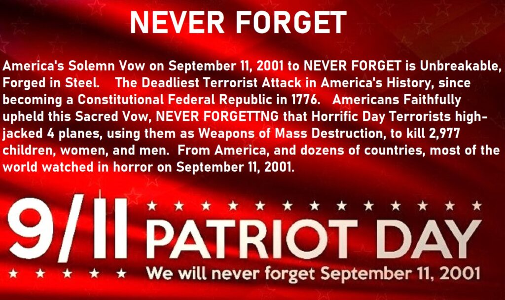 Annual 9/11 Patriot Day Flag of Honor Across America Memorials he had co-designed and launched on the 20th Anniversary of September 11th, become the Nation’s Largest September 11th Memorial for the past 3 years