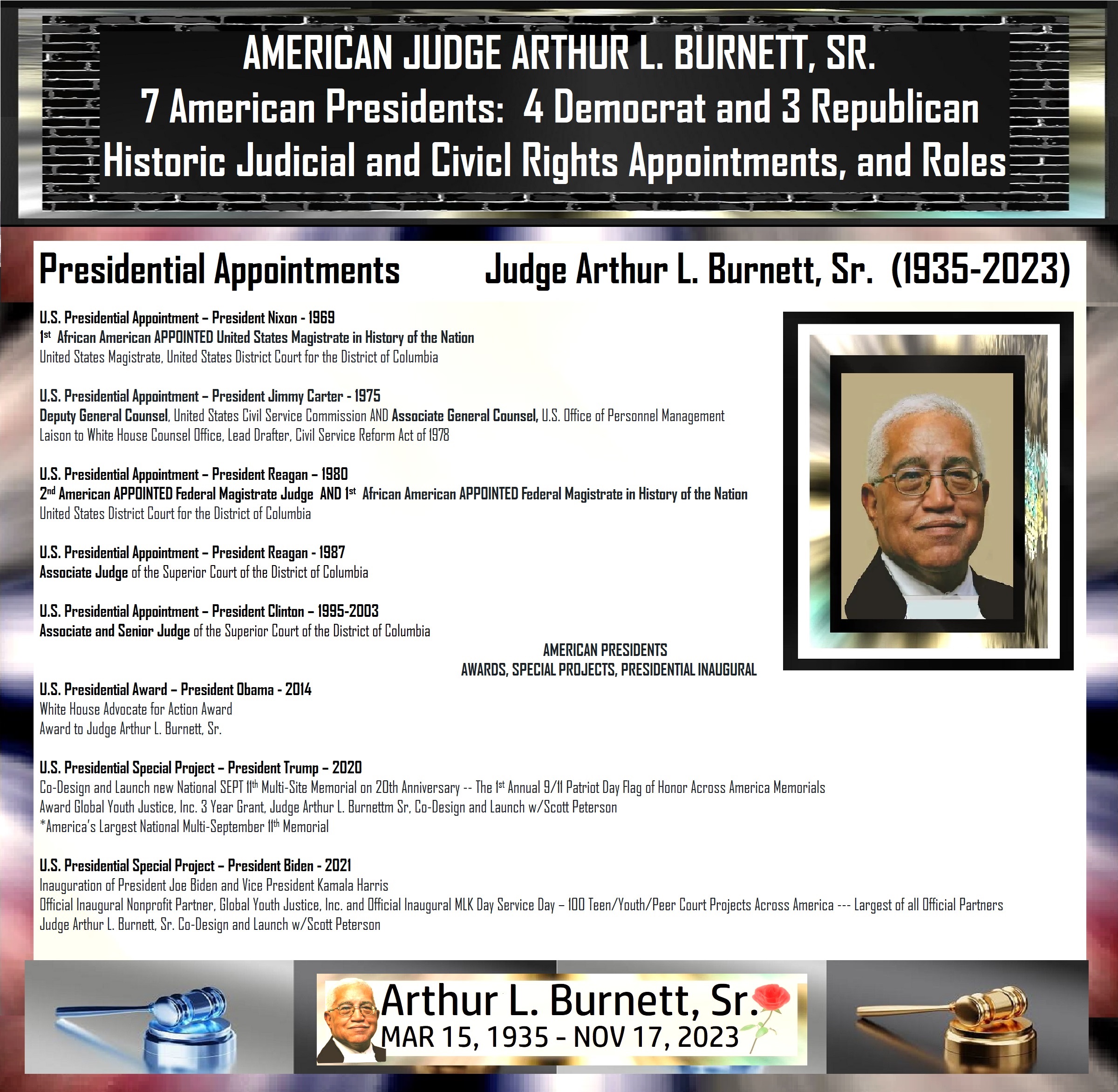 Judge Arthur L Burnett, Sr.