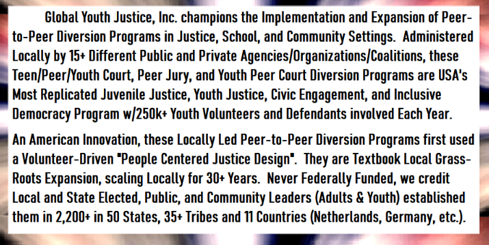 Global Youth Justice Diversion Programs Teen Court - Youth Court - Peer Court - Peer Jury and Youth Peer Court